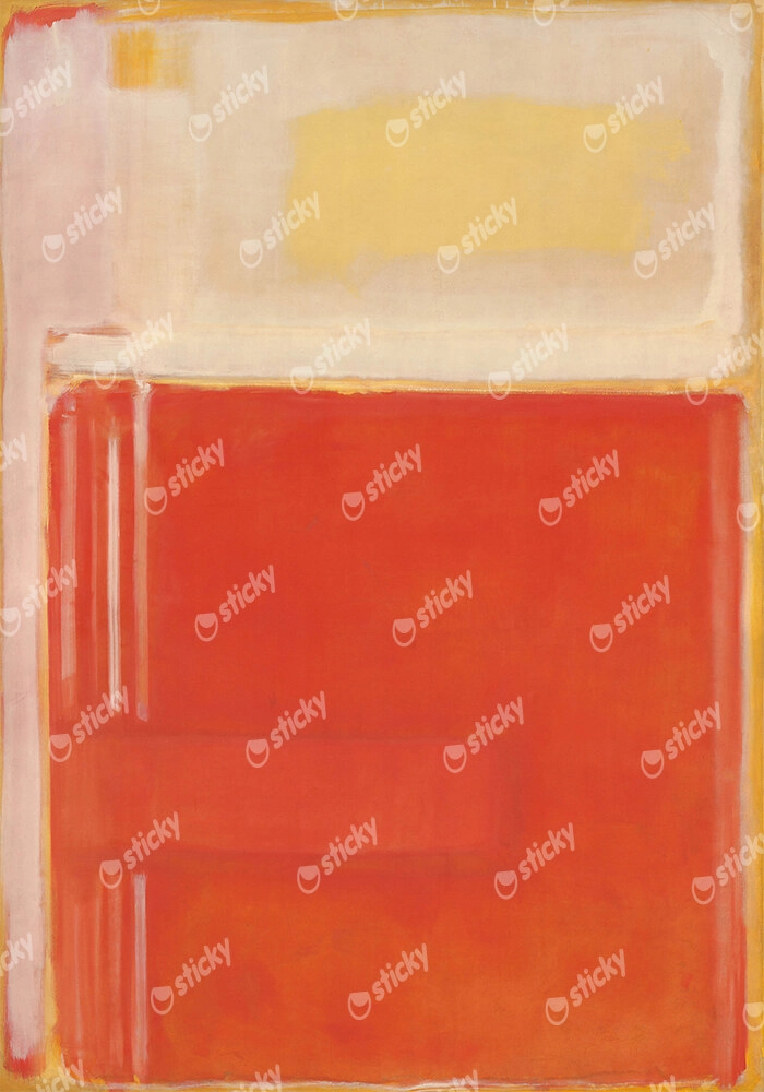 Πινακας σε καμβά ROTHKO - WHITE BEIGE RED ORANGE