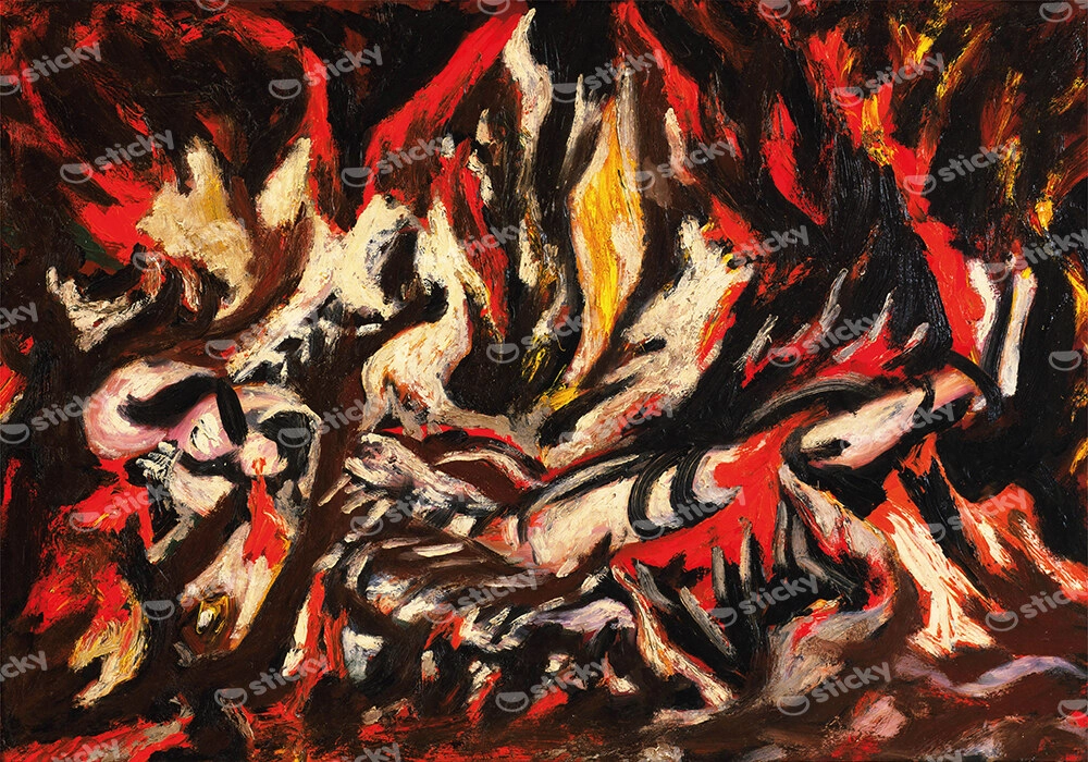 Πινακας σε καμβά JACKSON POLLOCK - THE FLAME