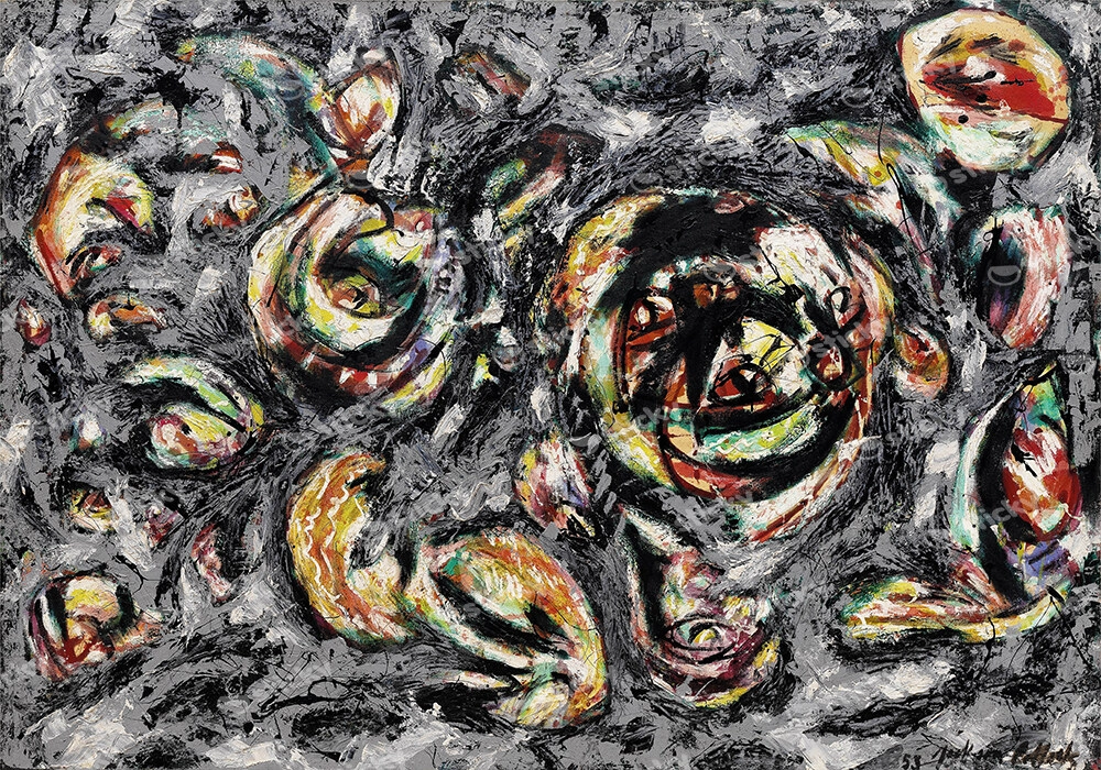 Πινακας σε καμβά JACKSON POLLOCK - OCEAN GREYNESS