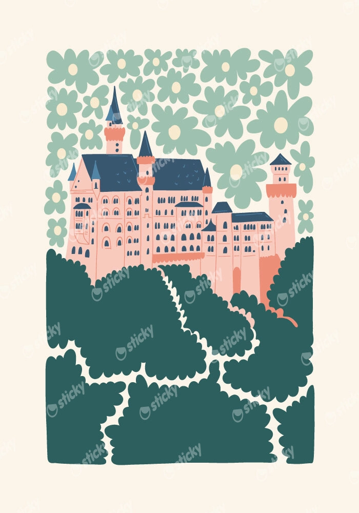 Πόστερ ABSTRACT ALPS CASTLE