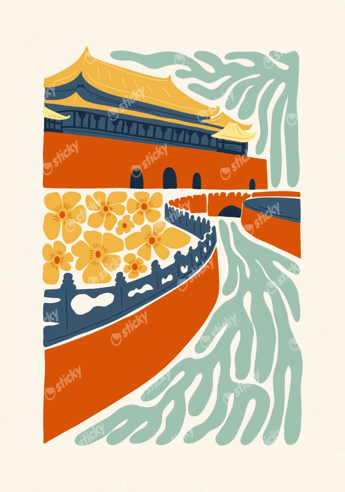Πόστερ ABSTRACT BEIJING FORBIDDEN CITY