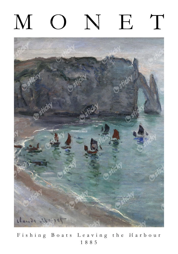 Πόστερ MONET - FISHING BOATS LEAVING THE HARBOUR