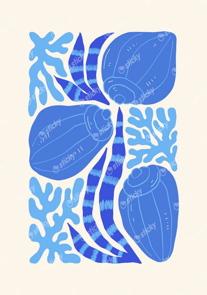 Πόστερ MATISSE STYLE SEASHELL 2