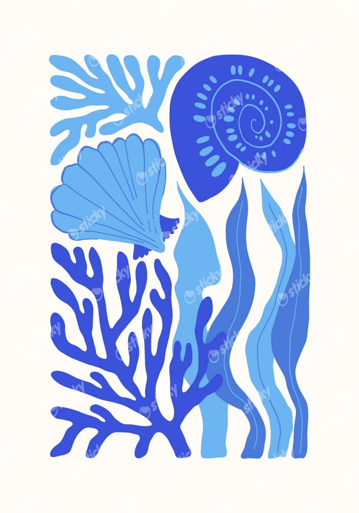 Πόστερ MATISSE STYLE SEASHELL 3