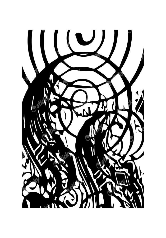 Πόστερ ABSTRACT BLACK AND WHITE SPIRALS
