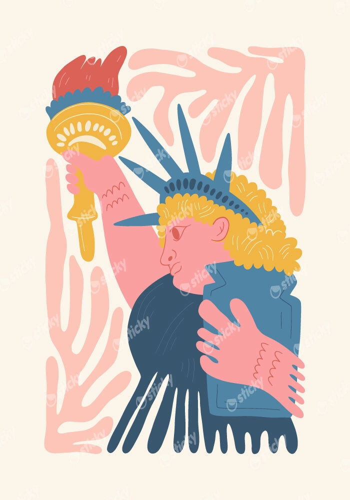 Πόστερ ABSTRACT STATUE OF LIBERTY