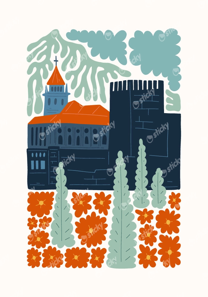 Πόστερ ABSTRACT ANDALUSIA ALHAMBRA