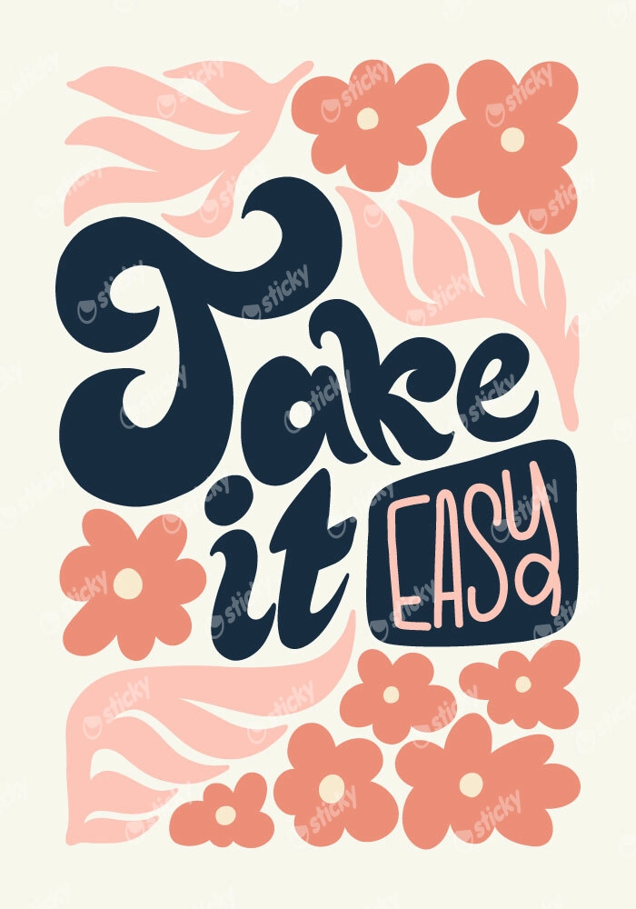 Πόστερ MATISSE STYLE FLORAL TAKE IT EASY
