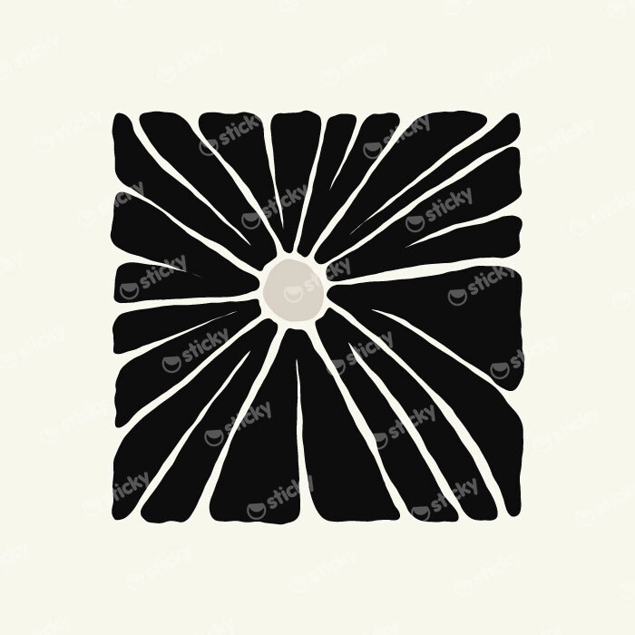 Πόστερ BLACK AND WHITE FLORAL 13