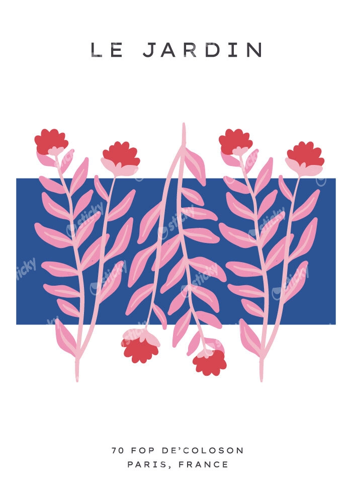 Πόστερ MATISSE STYLE BOTANICAL LE JARDIN FRANCE 2