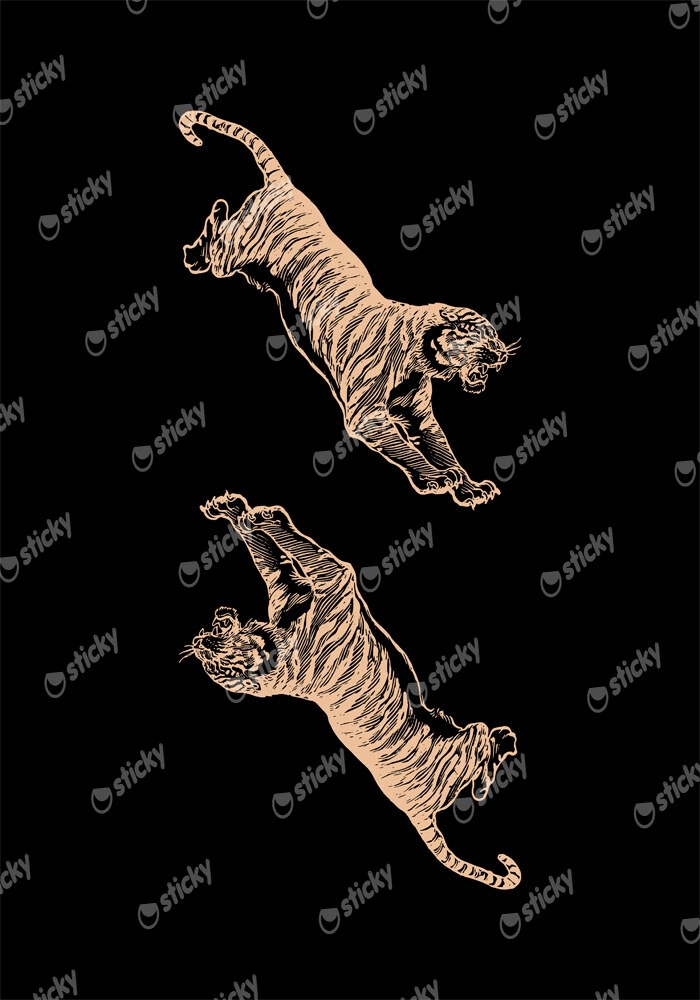 Πόστερ RETRO TRENDY TIGERS