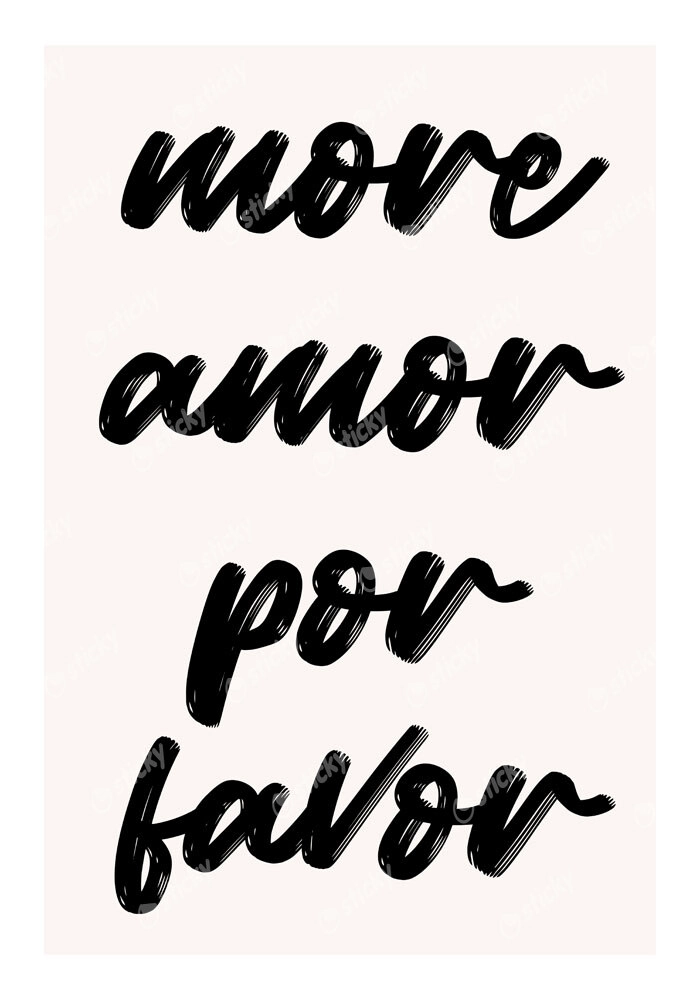 Πόστερ RETRO TRENDY MORE AMOR POR FAVOR