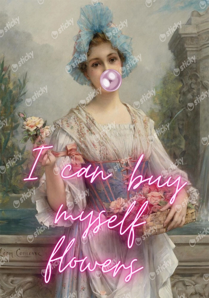 Πόστερ ALTERED ART I CAN BUY MYSELF FLOWERS 2