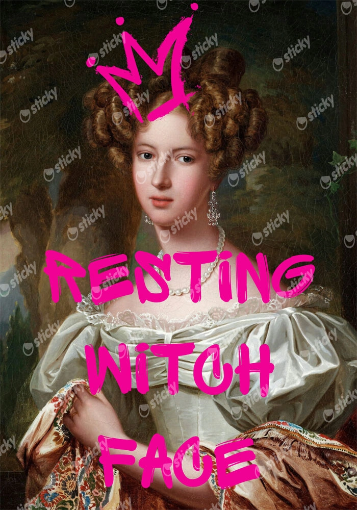 Πόστερ ALTERED ART RESTING WITCH FACE