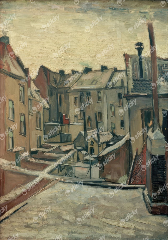 Πινακας σε καμβά VAN GOGH - HINTERHUEFE IN ANTWERPEN