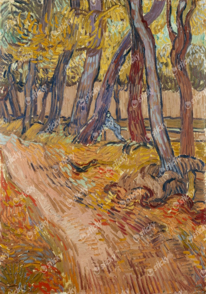 Πινακας σε καμβά VAN GOGH – PATH IN THE GARDEN AT THE ASYLUM AT SAINT RÉMY