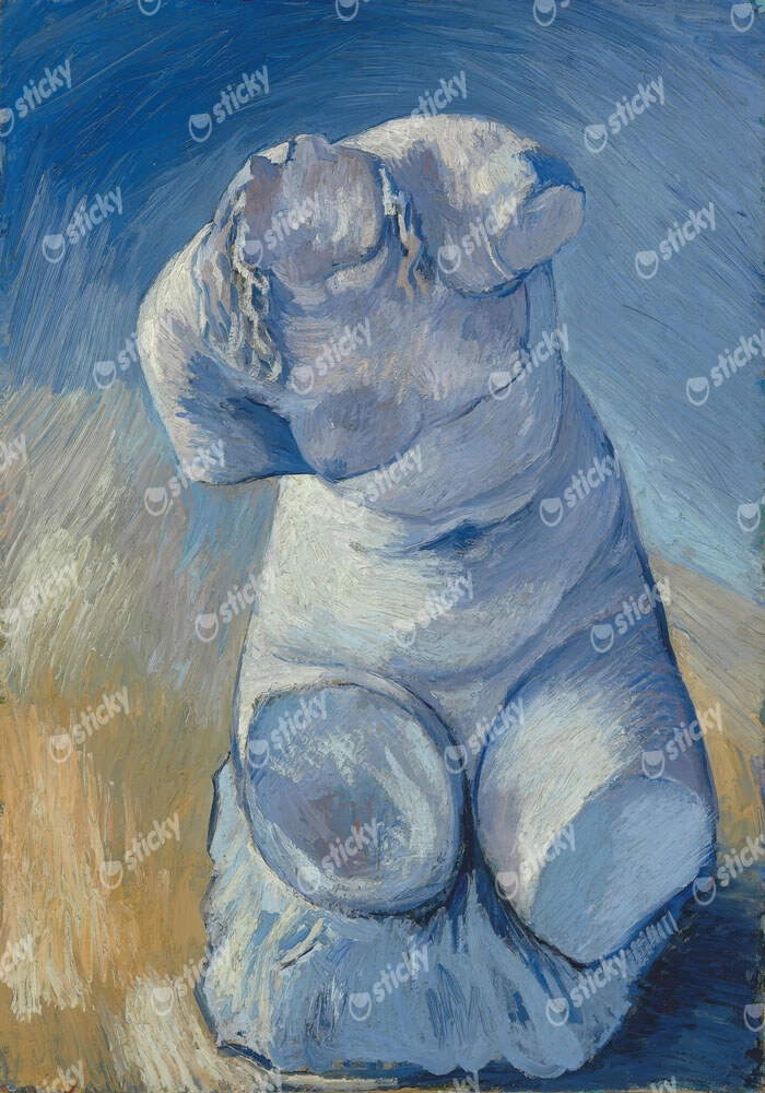 Πινακας σε καμβά VAN GOGH - PLASTER STATUETTE FEMALE TORSO FRONT VIEW