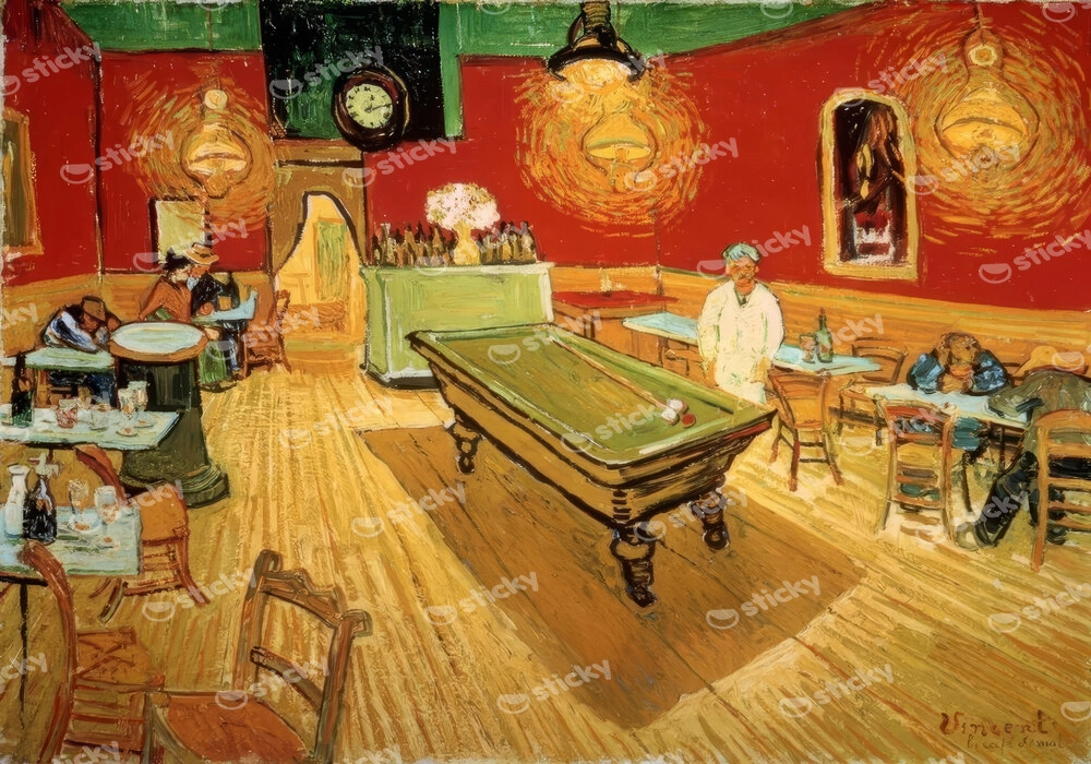 Πινακας σε καμβά VAN GOGH - DAS NACHTCAF AN DER PLACE LAMARTINE IN ARLES