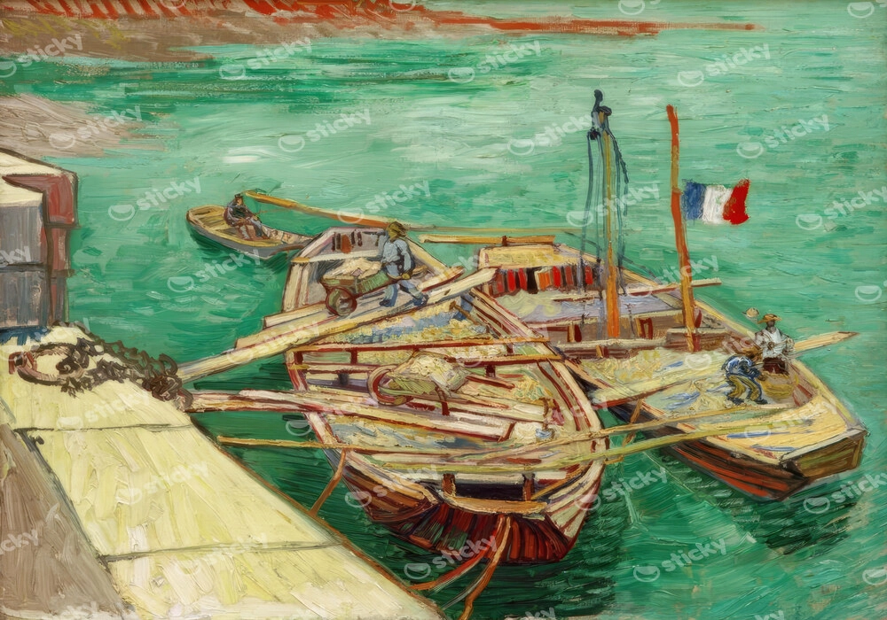 Πινακας σε καμβά VAN GOGH - RHONEBARKEN