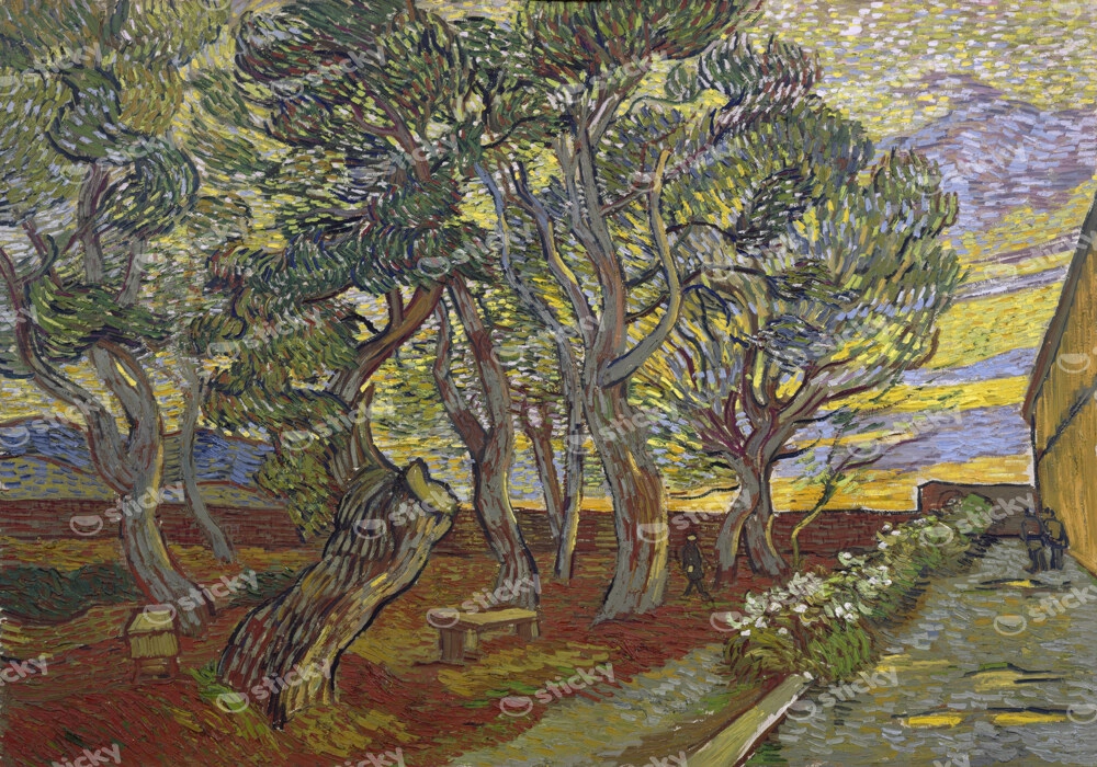 Πινακας σε καμβά VAN GOGH - THE GARDEN OF THE ASYLUM