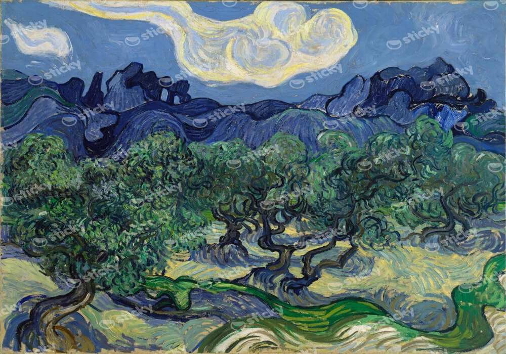 Πινακας σε καμβά VAN GOGH - THE OLIVE TREES