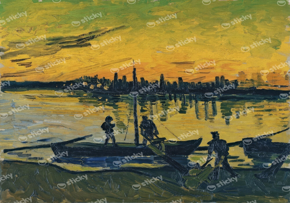Πινακας σε καμβά VAN GOGH - THE STEVEDORES IN ARLES