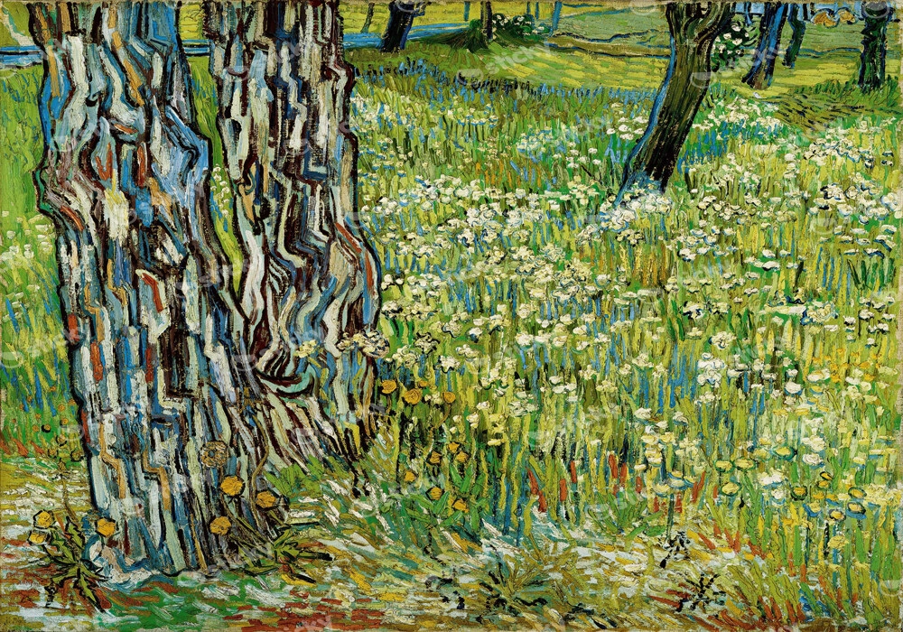 Πινακας σε καμβά VAN GOGH - TREE TRUNKS IN THE GRASS