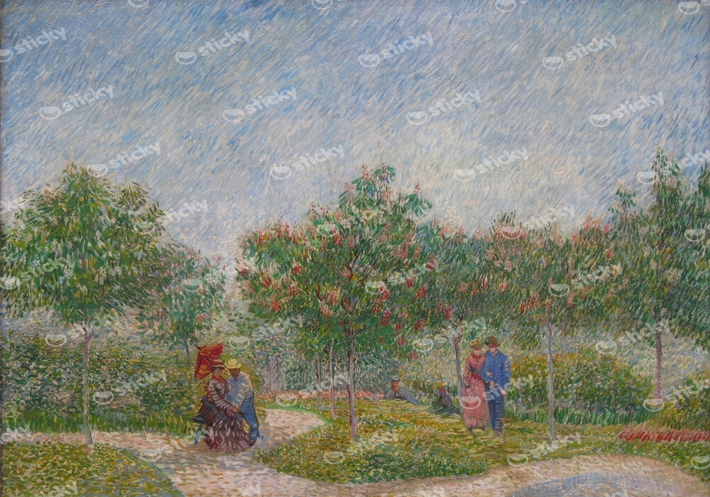 Πινακας σε καμβά VAN GOGH - VERLIEFDE PAARTJES IN HET PARK VOYER D'ARGENSON TE ASNIRES