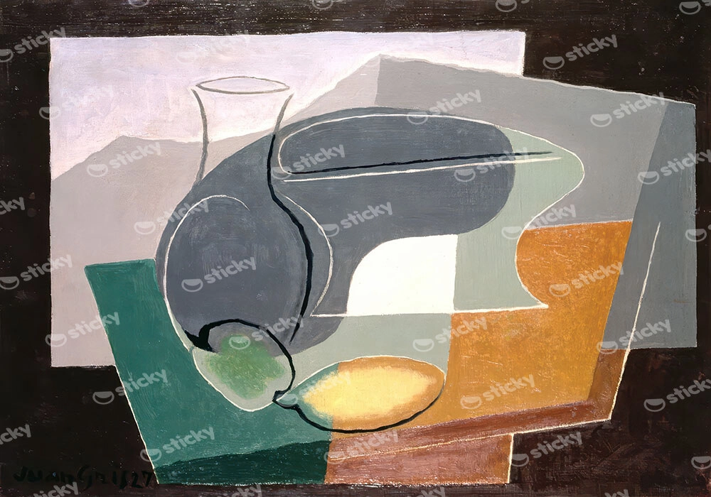 Πινακας σε καμβά JUAN GRIS - FRUITDISH AND CARAFE