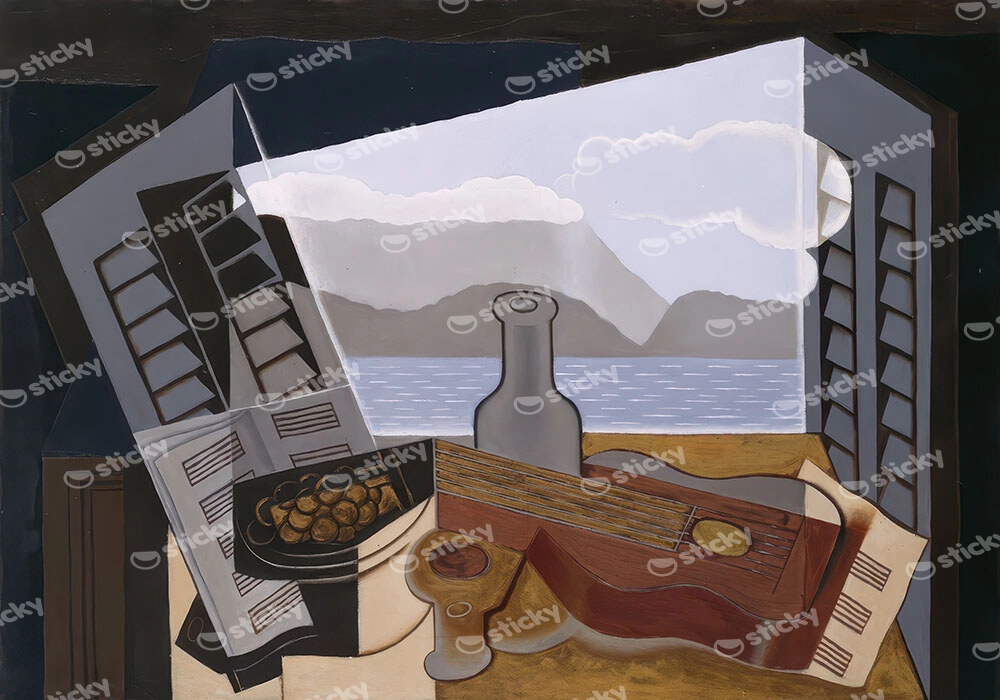 Πινακας σε καμβά JUAN GRIS - LA FENTRE OUVERTE
