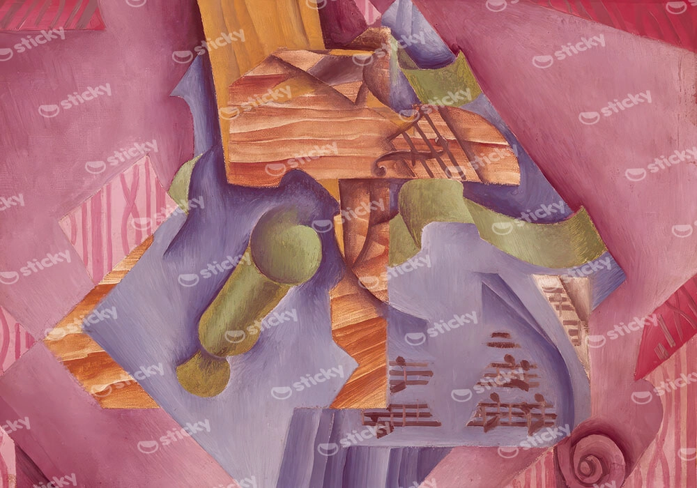 Πινακας σε καμβά JUAN GRIS - STILL LIFE WITH VIOLIN AND GLASS