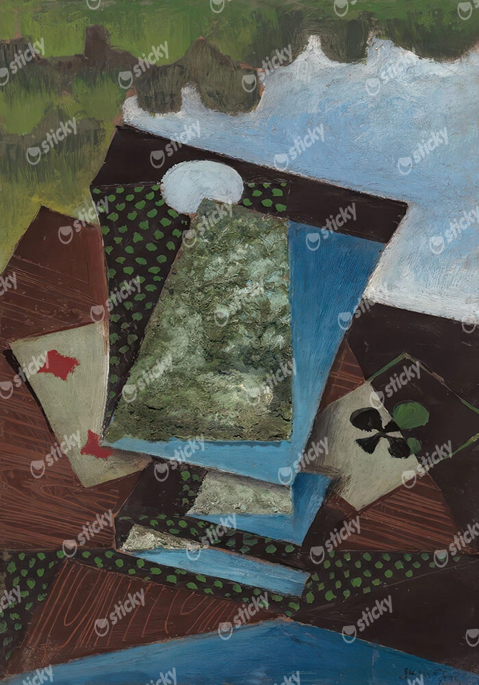 Πινακας σε καμβά JUAN GRIS - ACE OF CLUBS AND FOUR OF DIAMONDS