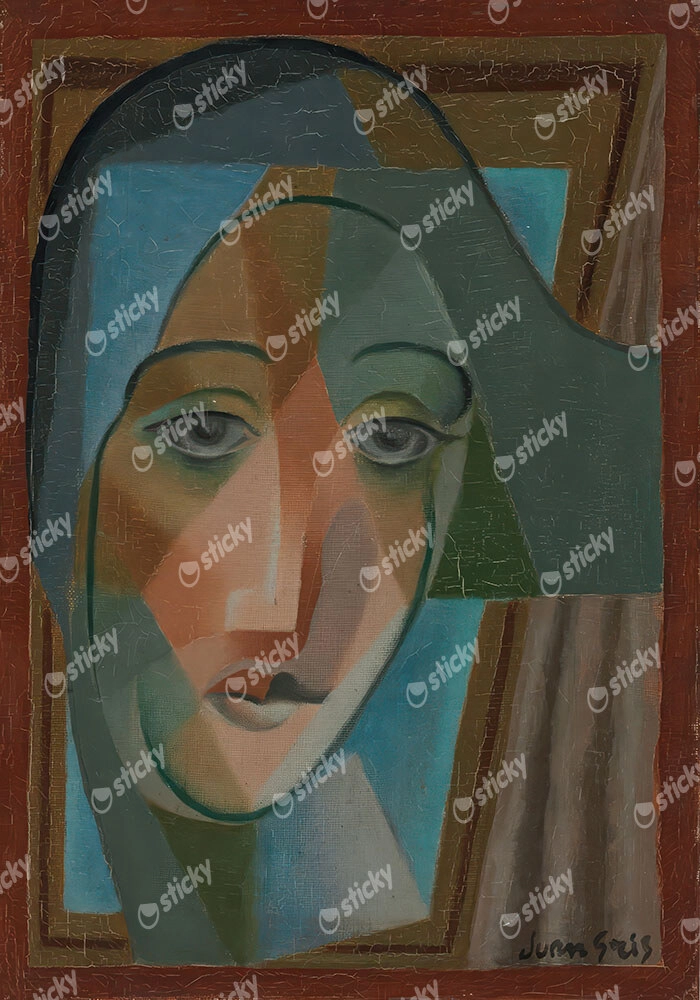Πινακας σε καμβά JUAN GRIS - HEAD OF A HARLEQUIN