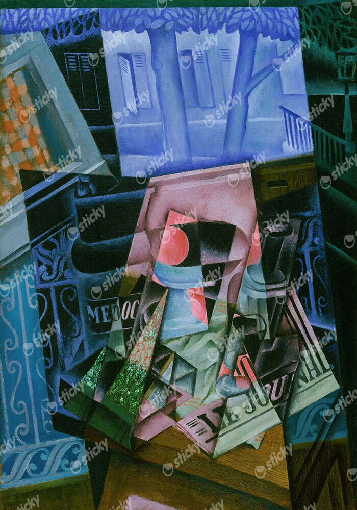 Πινακας σε καμβά JUAN GRIS - STILL LIFE BEFORE AN OPEN WINDOW