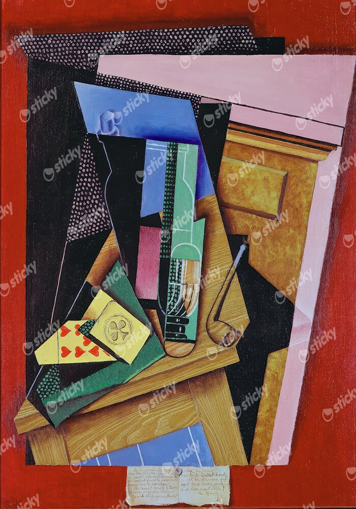 Πινακας σε καμβά JUAN GRIS - STILL LIFE WITH A POEM