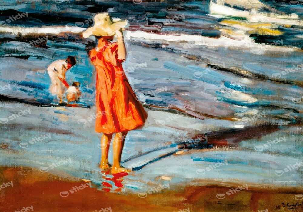 Πινακας σε καμβά JOAQUIN SOROLLA - CHILDREN ON THE BEACH