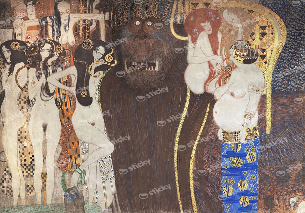 Πινακας σε καμβά KLIMT - THE HOSTILE POWERS