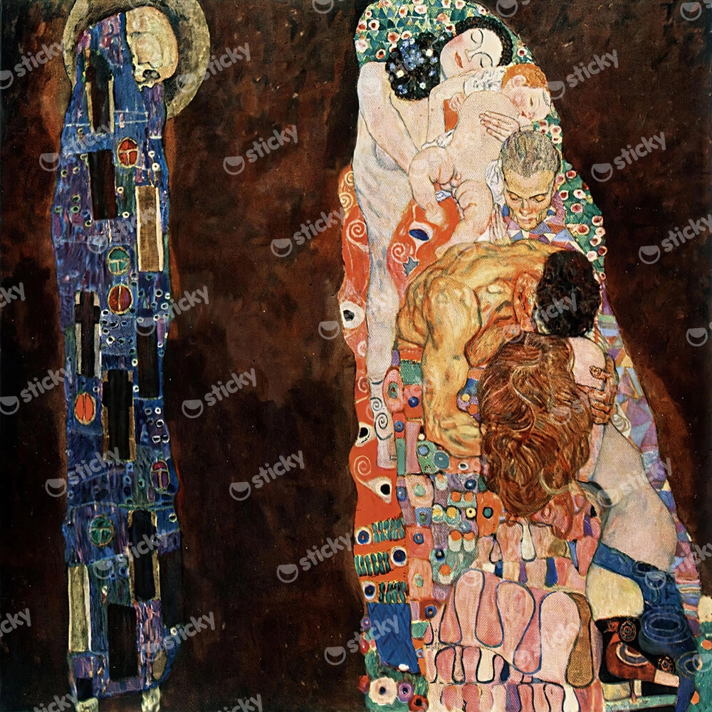 Πίνακας σε καμβά KLIMT - DEATH AND LIFE