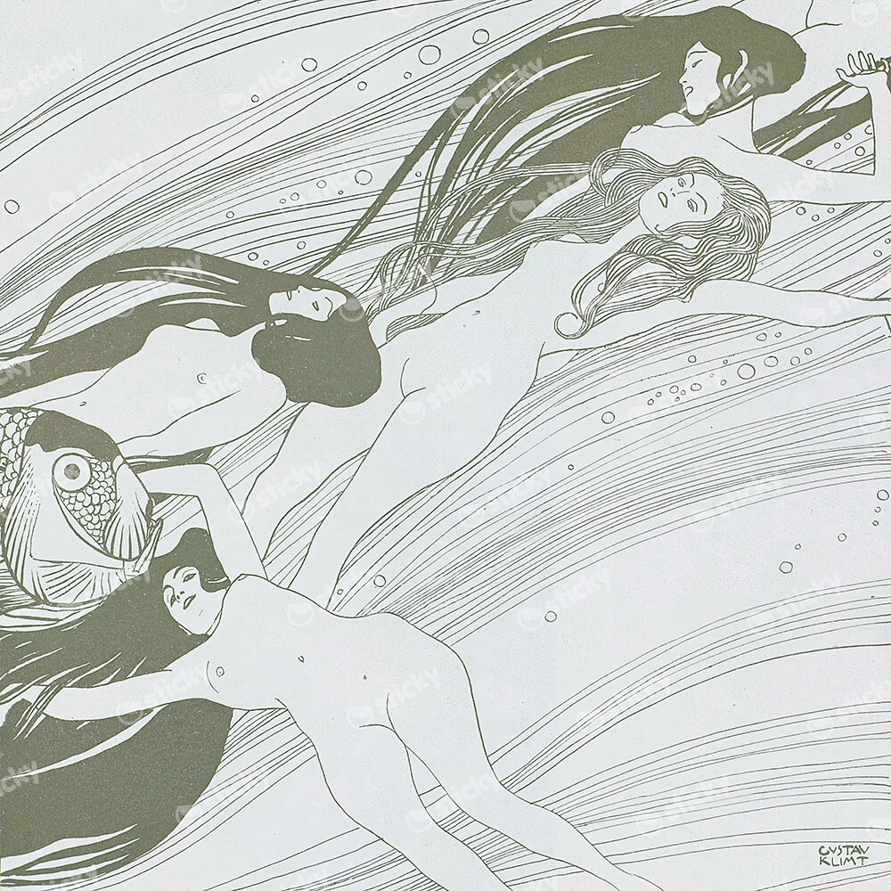 Πίνακας σε καμβά KLIMT - THE BLOOD OF FISH