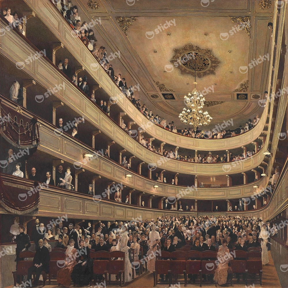 Πίνακας σε καμβά KLIMT - THE OLD BURGTHEATER