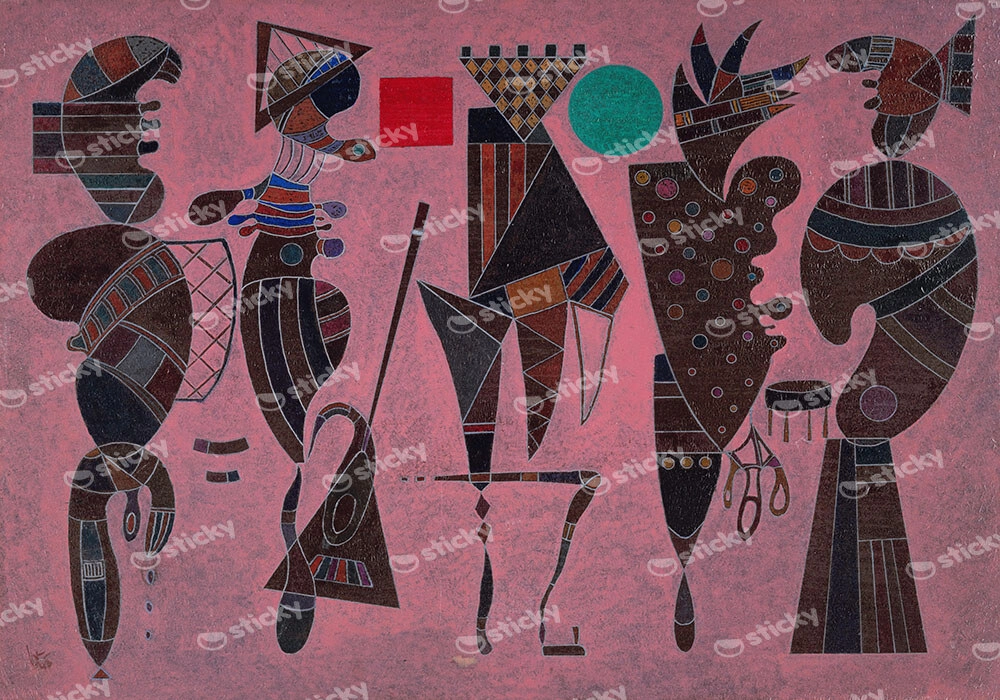 Πινακας σε καμβά KANDINSKY - CIRCLE AND SQUARE