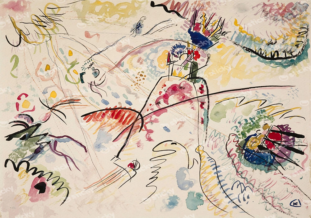 Πινακας σε καμβά KANDINSKY - STUDY FOR KLEINE FREUDEN