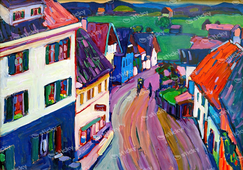 Πινακας σε καμβά KANDINSKY - VIEW FOR THE WINDOW OF THE GRIESBRAU