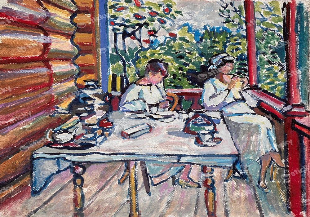 Πινακας σε καμβά KANDINSKY - NINA KANDINSKY IN AKHTYRKA