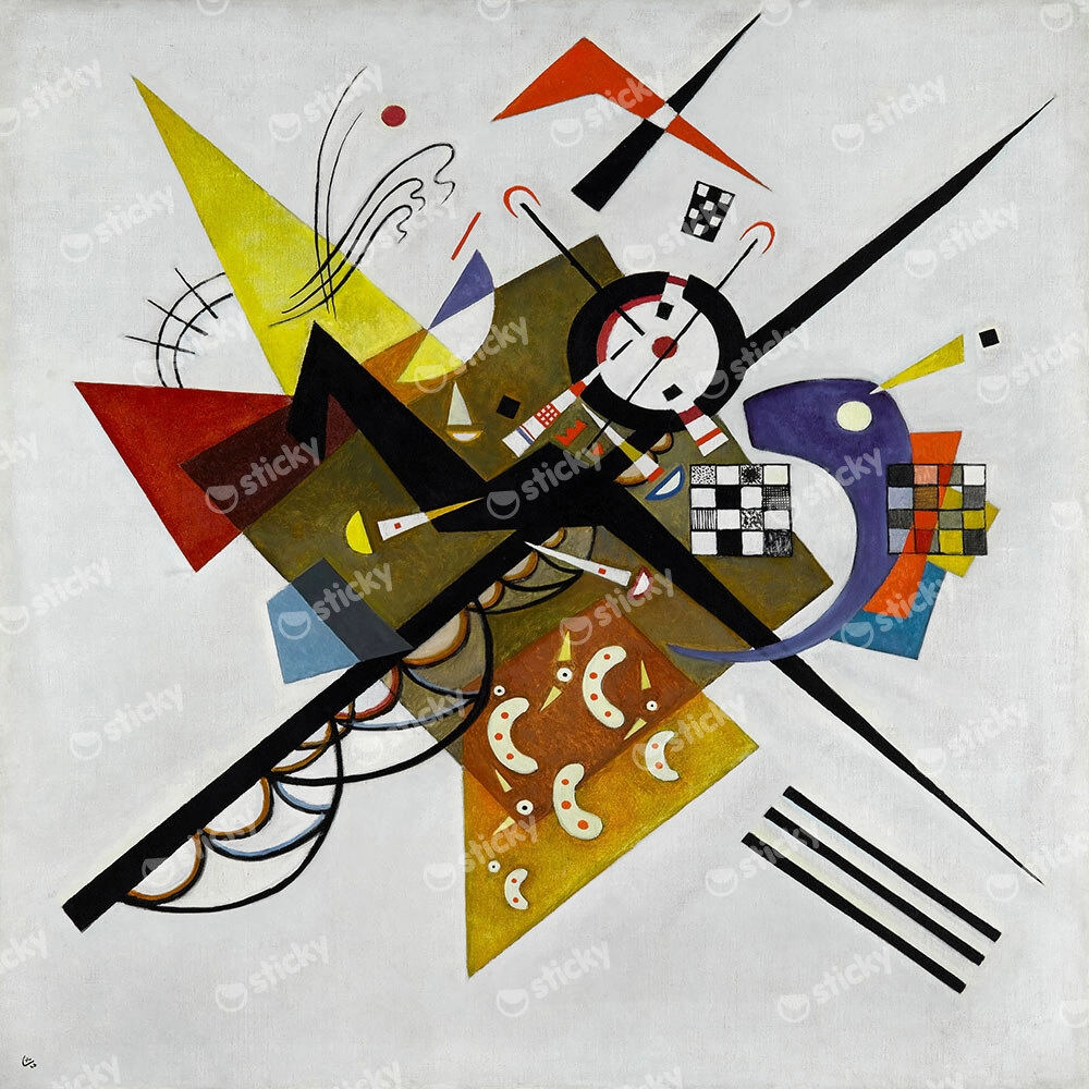 Πίνακας σε καμβά KANDINSKY - ON WHITE II