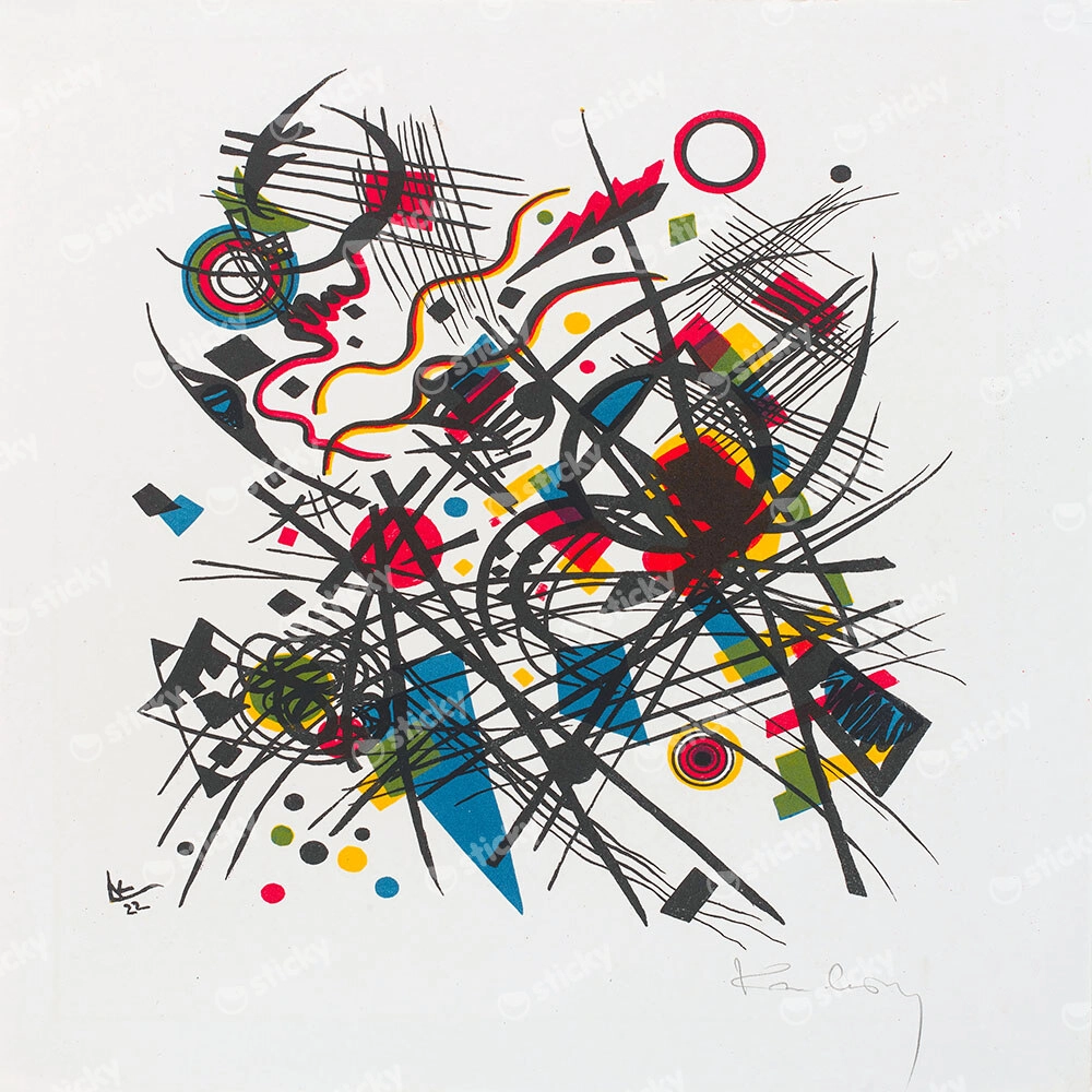 Πίνακας σε καμβά KANDINSKY - LITHOGRAPH FOR THE FOURTH BAUHAUS PORTFOLIO