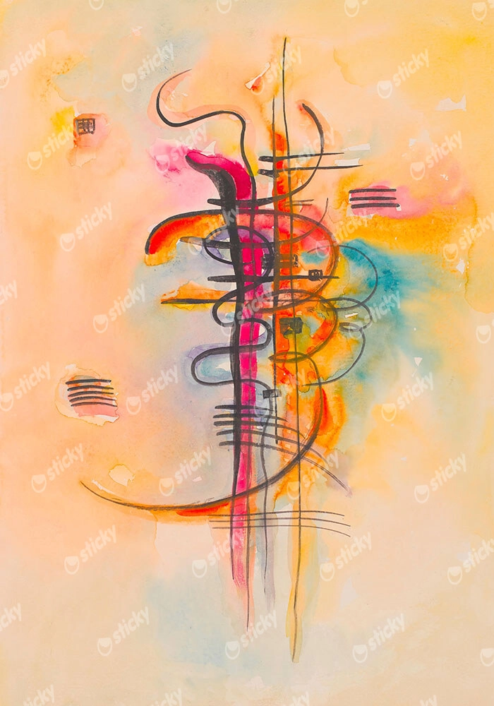 Πινακας σε καμβά KANDINSKY - WATERCOLOR NO 326