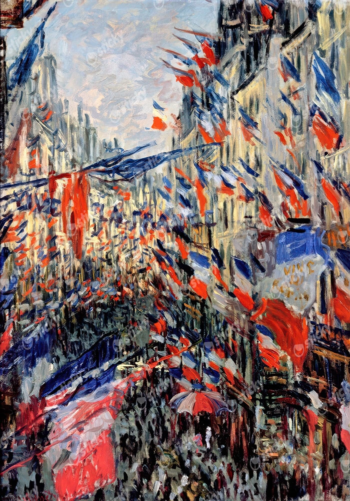 Πινακας σε καμβά MONET - THE RUE SAINT DENIS