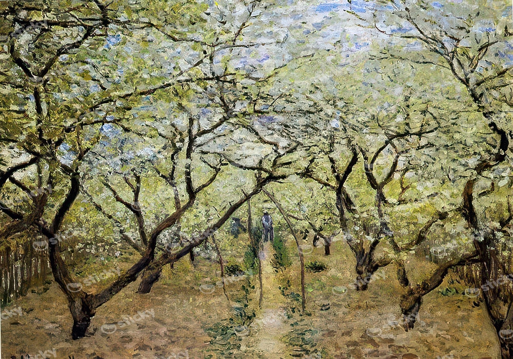 Πινακας σε καμβά MONET - ORCHARD IN BLOOM