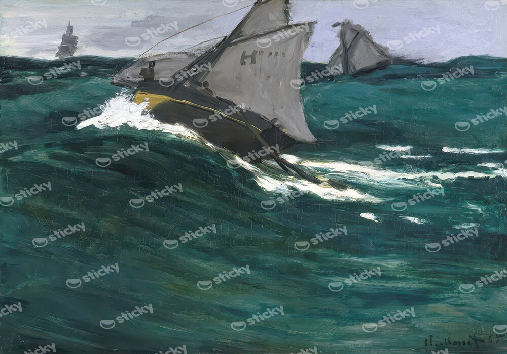 Πινακας σε καμβά MONET - THE GREEN WAVE